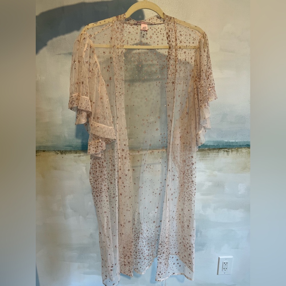 Victoria's Secret Sheer Star-Patterned Robe - Cream - Picture 3 of 3